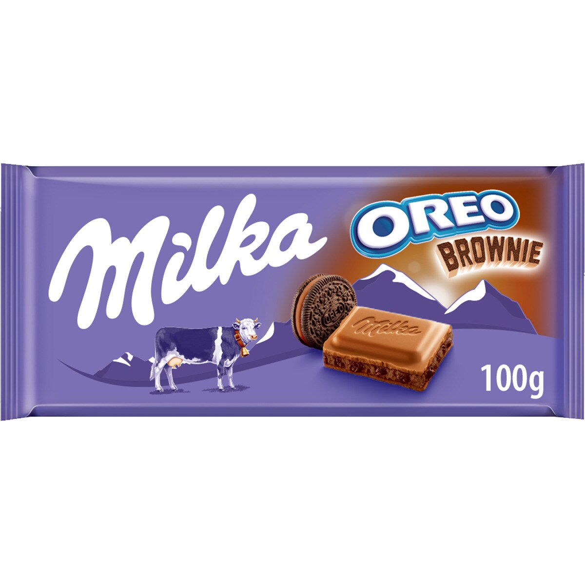 Oreo Milchschokolade Oreo-Kekse und Brownie Tafel 100 g · MILKA ...