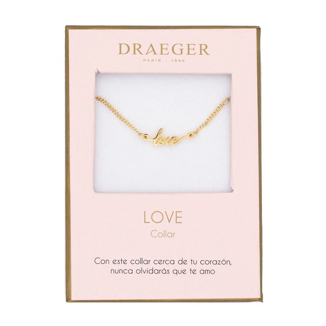Collar Love sin Níquel Draeger Dorado.