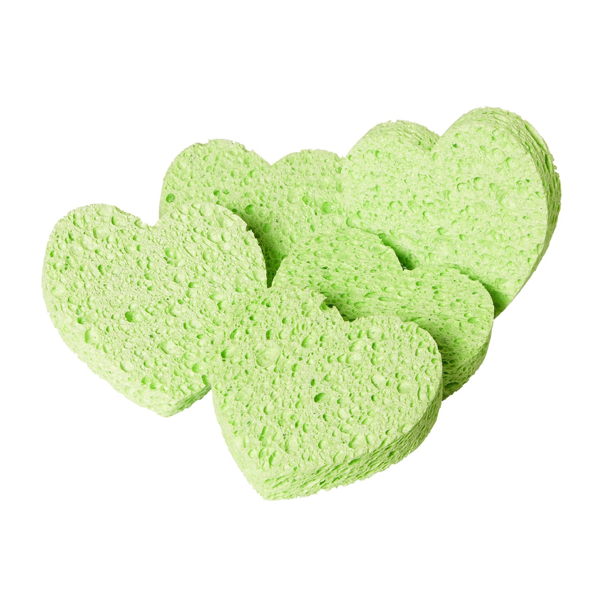 Imagem 0 de Pack de 5 esponjas Coração de celulose verdes