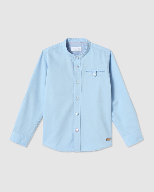 Camisa de bebé niño azul claro