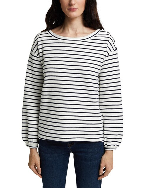 women's striped sweatshirts