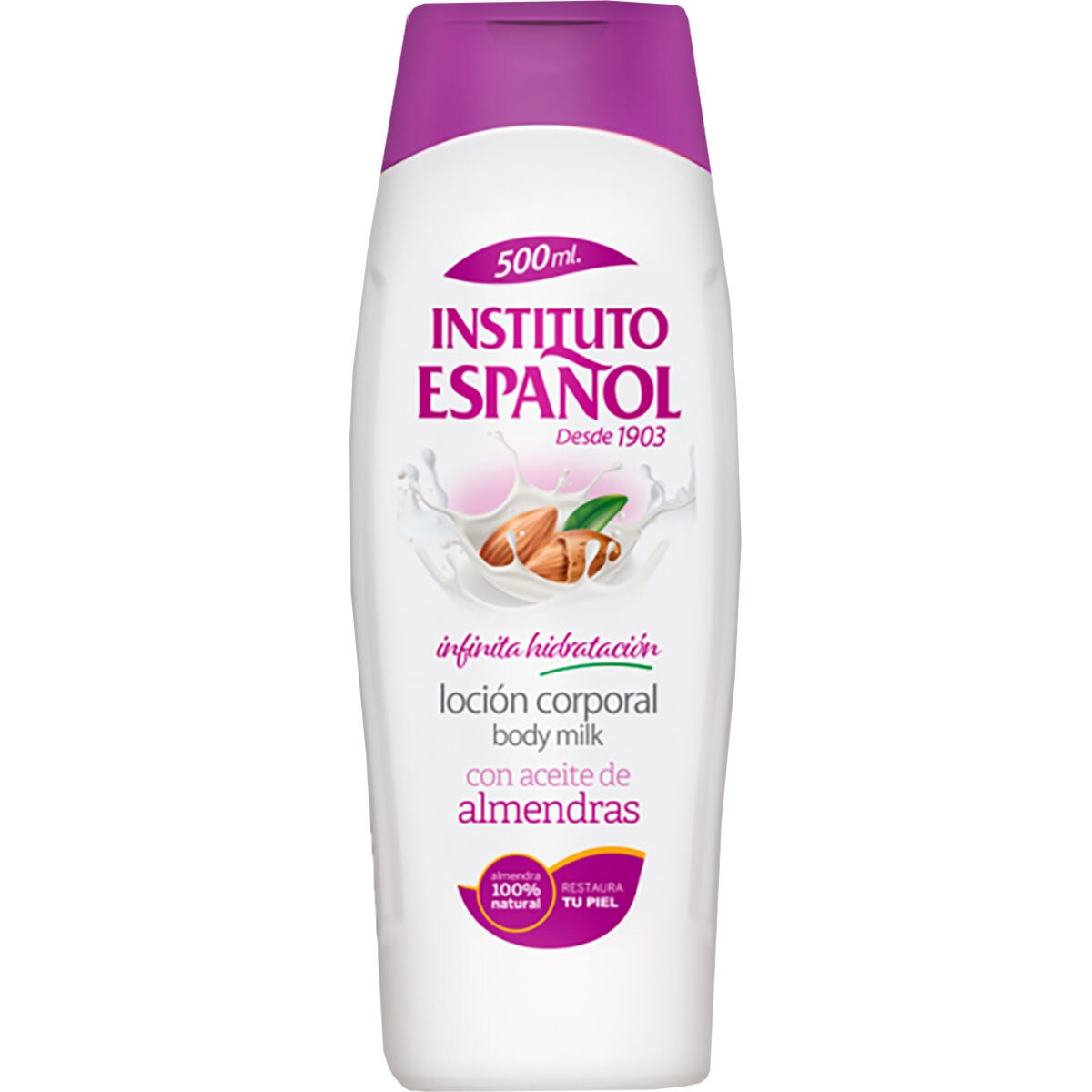 Buy Body lotion with almond oil flask 500 ml · INSTITUTO ESPAÑOL · Supermercado El Corte Inglés