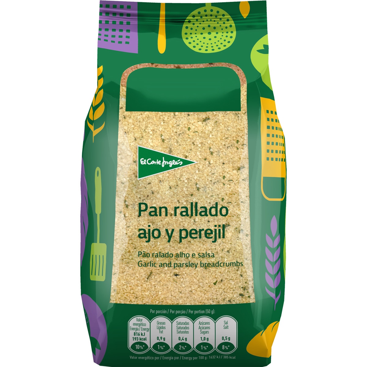 Pan rallado con ajo y perejil bolsa 500 g · EL CORTE INGLES · Supermercado El Corte Inglés El