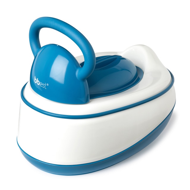 Pot bbest 3 en 1 Réducteur de toilettes et Step de bain blanc / bleu