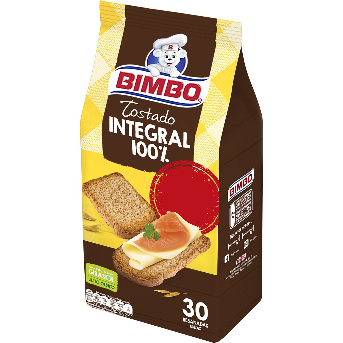 Comprar pan tostado integral 30 rebanadas bolsa 270 g · BIMBO