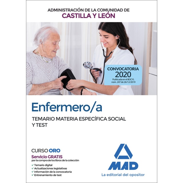 Enfermero/a de la Administración de la Comunidad de Castilla y León. Test materias específicas