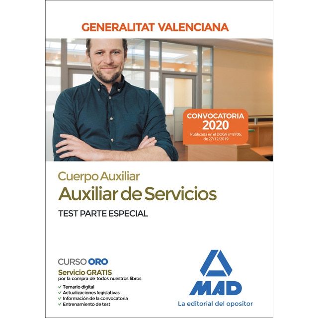 Cuerpo auxiliar de la generalitat valenciana (escala auxiliar de gestion). Test parte especial