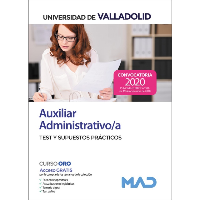 Auxiliar administrativo de la universidad de huelva. Test y supuestos prácticos
