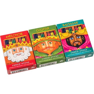 SIMON COLL lapices de chocolate Reyes Magos pack 3x20 g envase 60 g