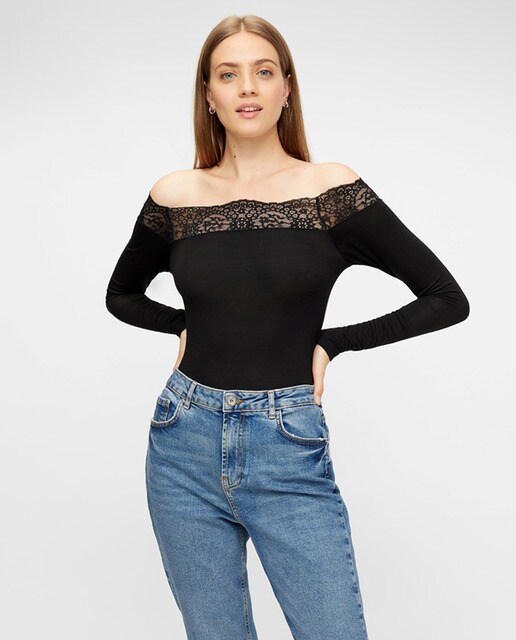 women's long sleeve off the shoulder top