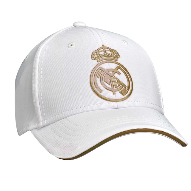 Gorra Real Madrid C.F. Blanca y Dorada.