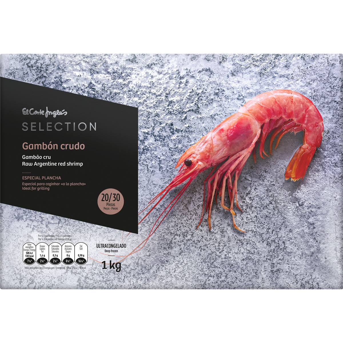 gambón salvaje crudo especial plancha 20/30 piezas