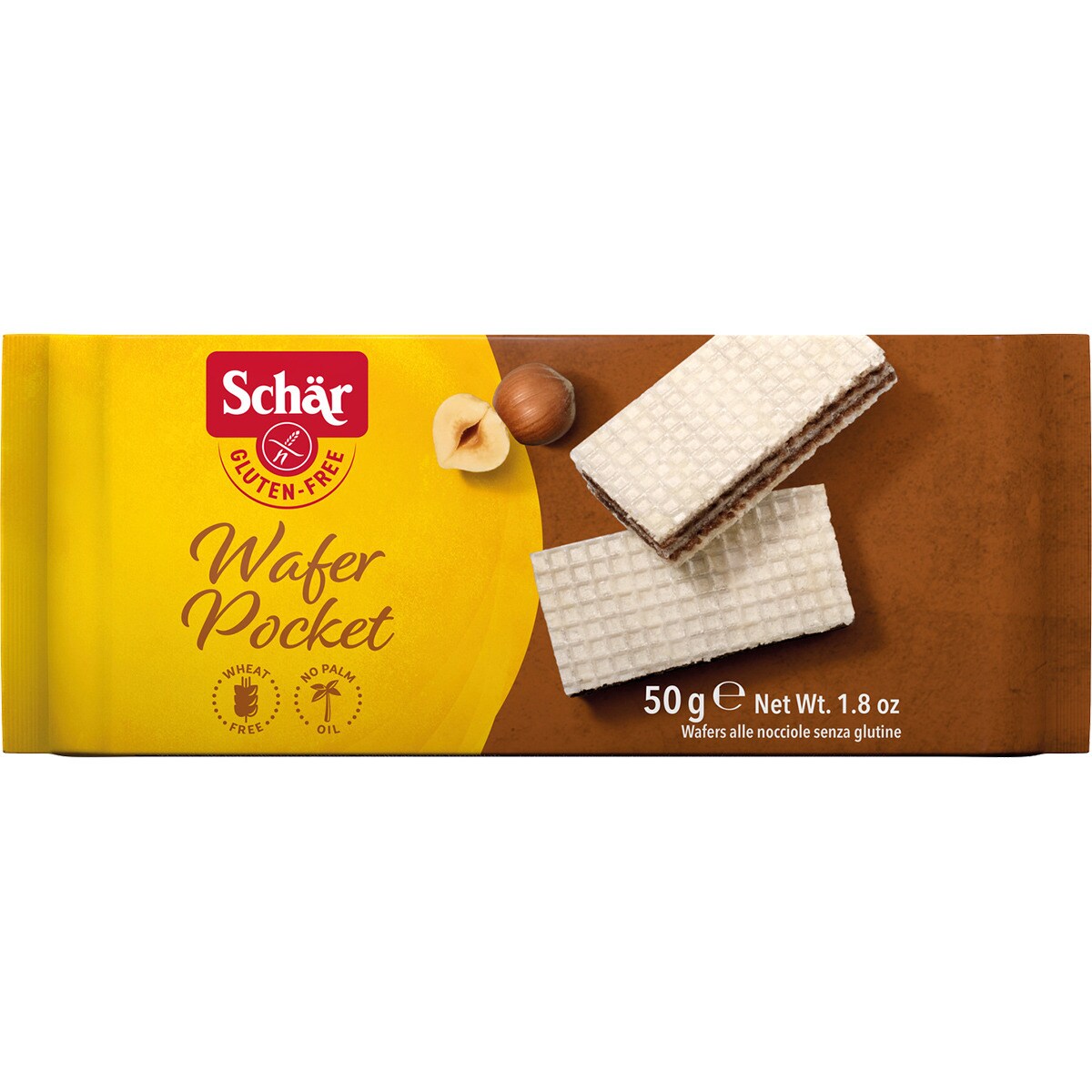 Wafer Pocket hazelnut wafers filled with cream glutenfree and no palm