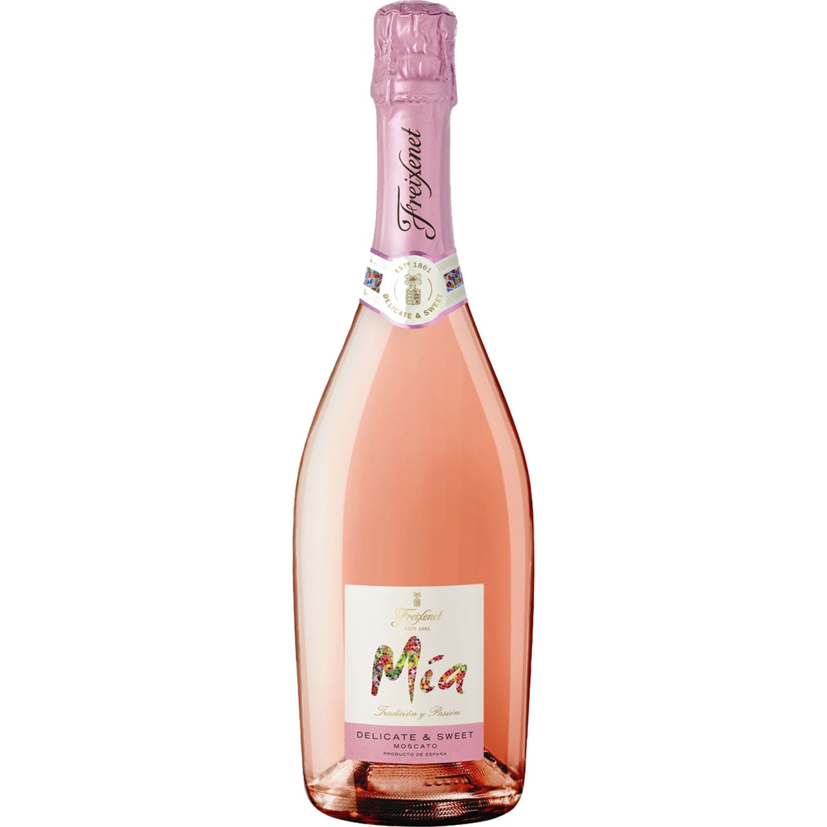 Comprar Mía vino rosado moscato pink frizzante botella 75 cl