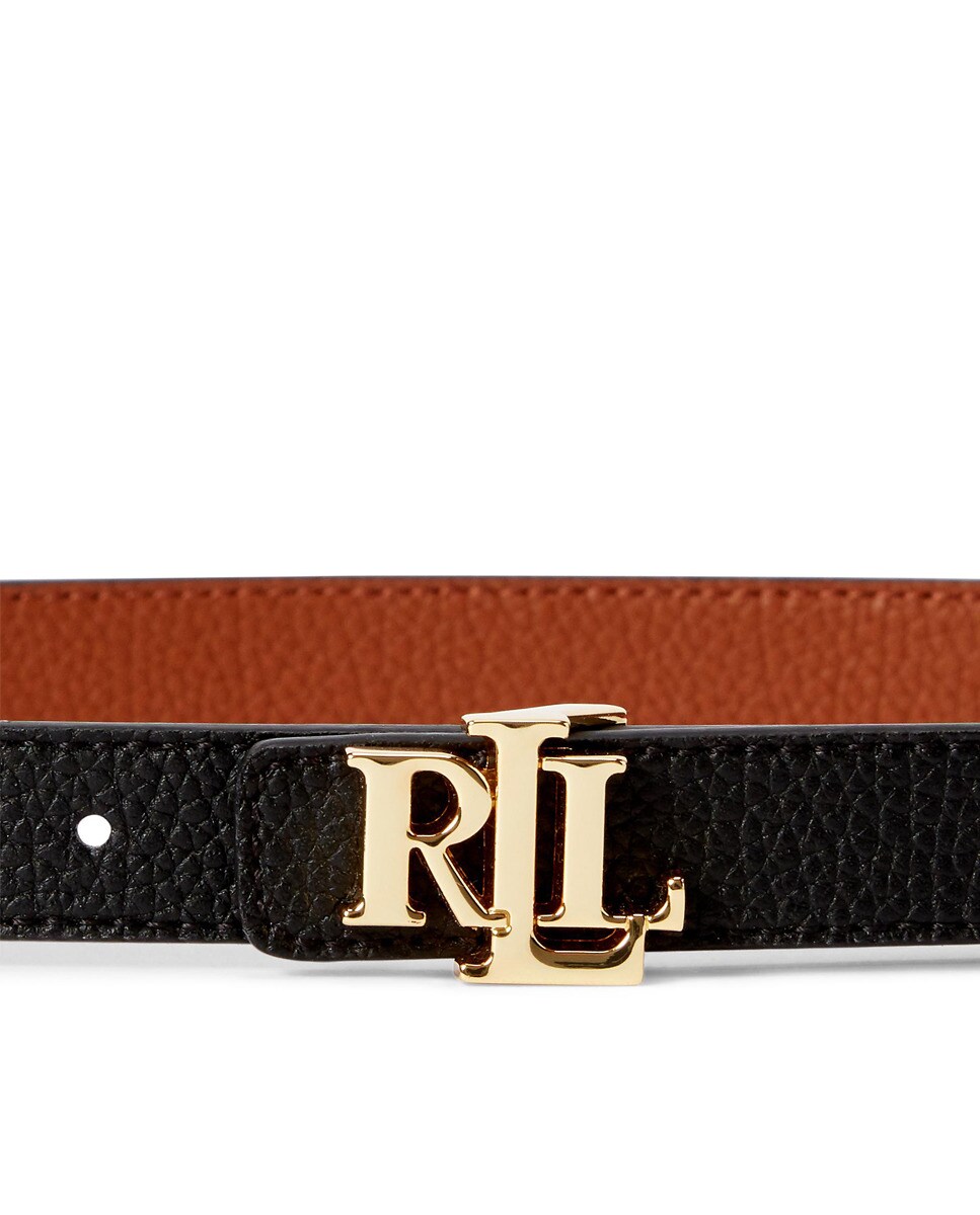 Lauren Ralph Lauren women's black and brown reversible leather belt