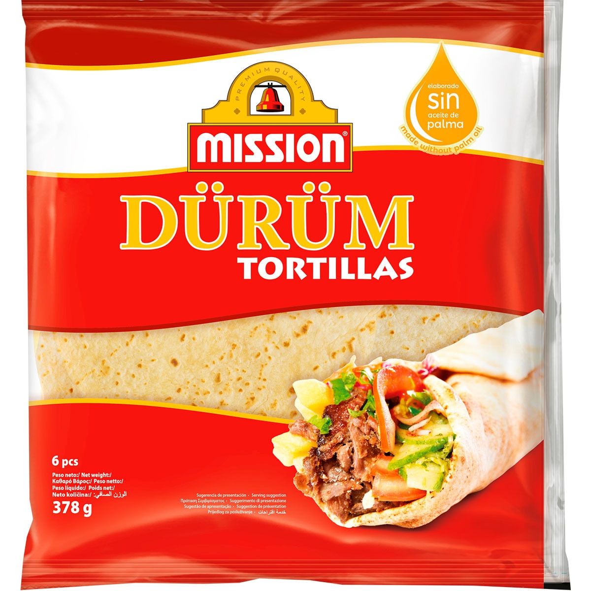 Dürüm pack of 6 tortillas packet 378 g · MISSION · Supermercado El