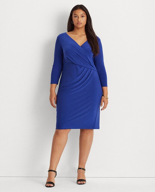 royal blue wrap dress plus size