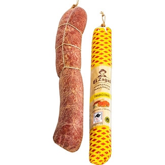 EL ZAGAL Gold-Etikett Spezial-Sobrasada im festen Naturdarm aus Mallorca g.g.A. ungefähres Gewicht Stück 1 kg