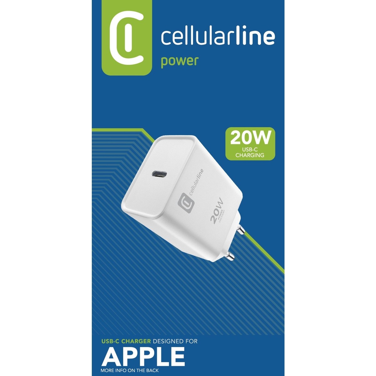 Carregador Cellular Line USB-C 20W - Branco 2