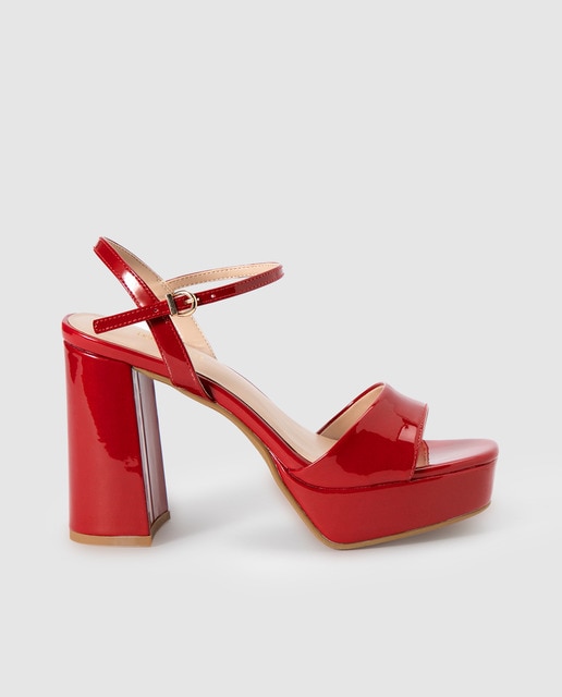 women's red high heel shoes