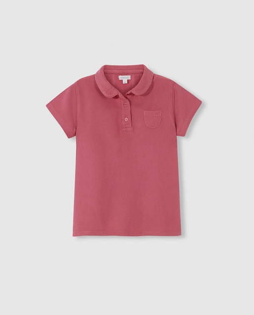 girls red polo shirt