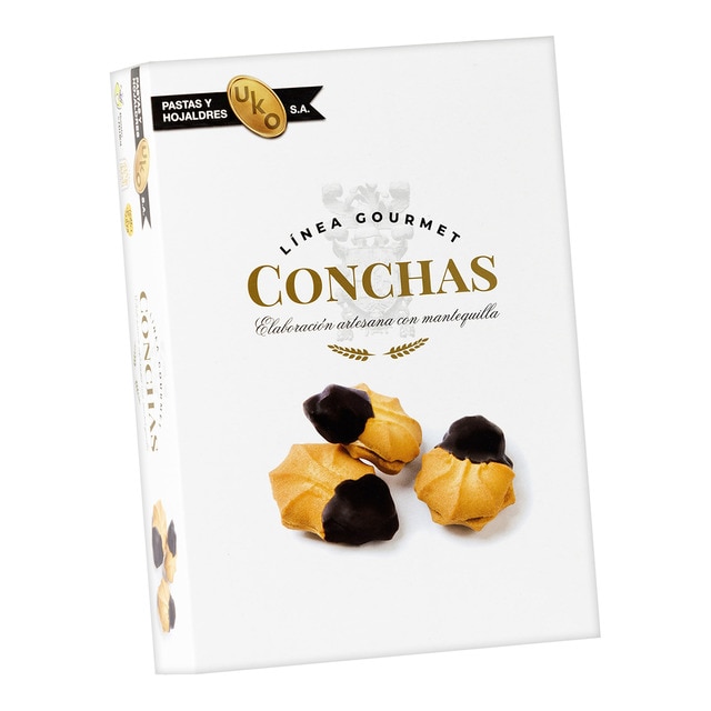 Biscuits à thé fins au beurre et au praliné aux amandes Conchas Uko