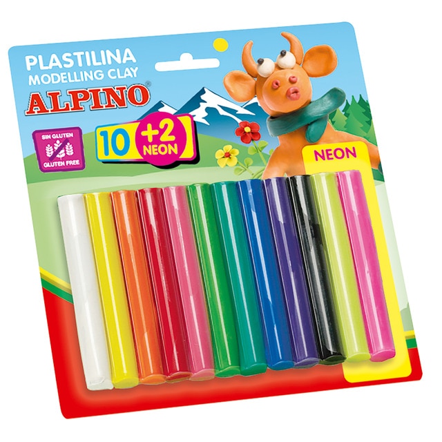 Blister Plastilina Alpino Neon 10 2 Barras Alpino El Corte Ingles