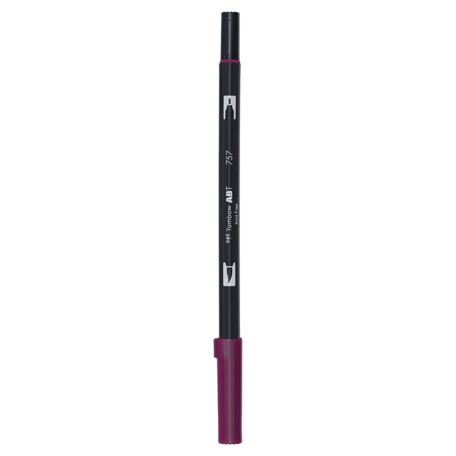 Rotulador Dual Brush ABT Doble Punta Acuarelable Tombow Port Red 757.