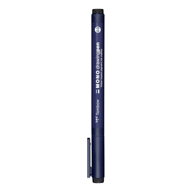 Rotulador MONO Drawing Pen Punta Fina 03 Tombow Negro.