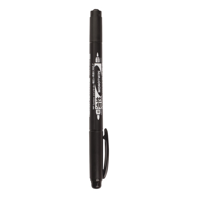 Marcador Permanente Doble Punta MONO Twin Tombow Negro.