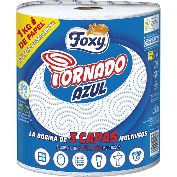 Comprar papel de cocina tornado azul