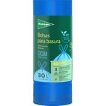 bolsas de basura con autocierre azul 55x60 30 litros rollo 40 unidades