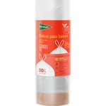 bolsas de basura con autocierre blanca 70x75 50 litros rollo 15 unidades