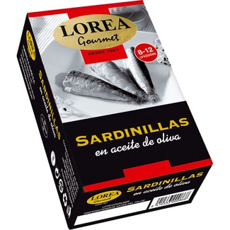 LOREA Gourmet small sardines in olive oil 8-12 sardines tin 88 drained weight g