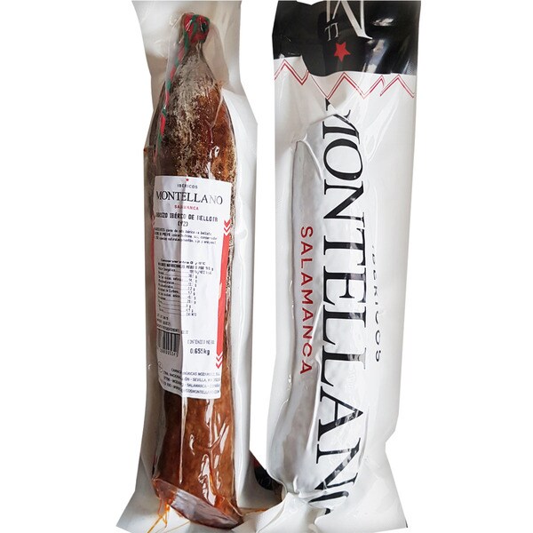 MONTELLANO chorizo de bellota ibérico peso aproximado pieza 1,25 kg