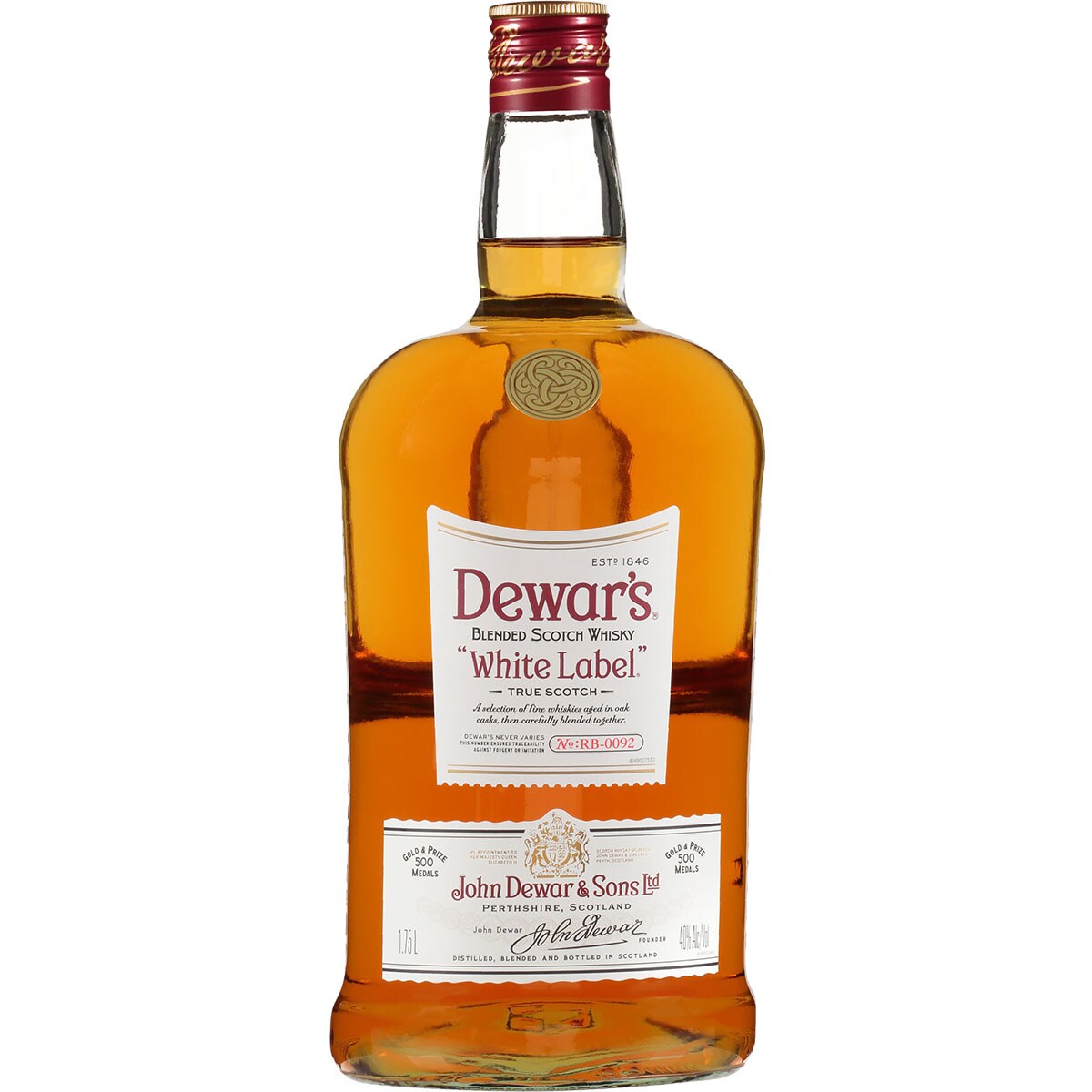 White Label Whisky Blended Escoc s XXL Botella 1 75 Cl DEWARS 
