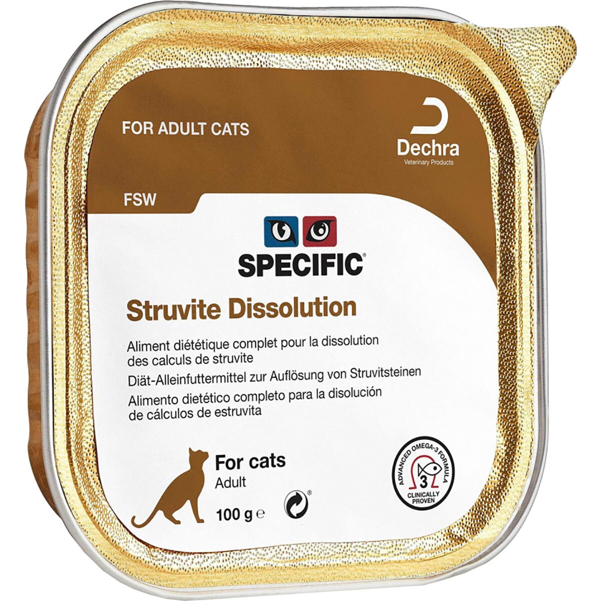 Struvite Dissolution wet diet cat food tub 100 g · SPECIFIC