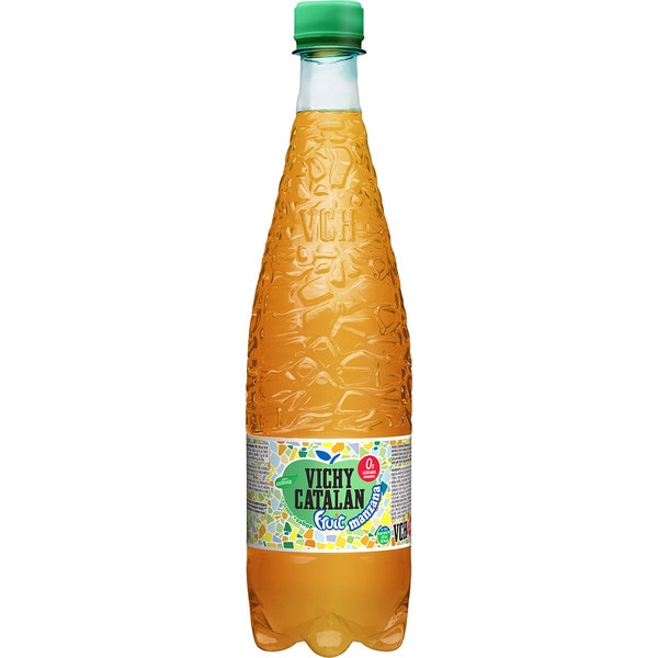 VICHY CATALAN agua mineral natural con gas sabor manzana botella 1,2 l