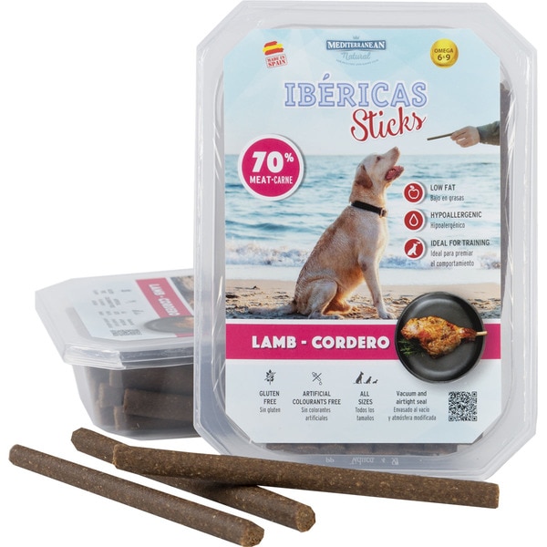 Ibéricas sticks snacks para perros Cordero sin gluten caja 350 g