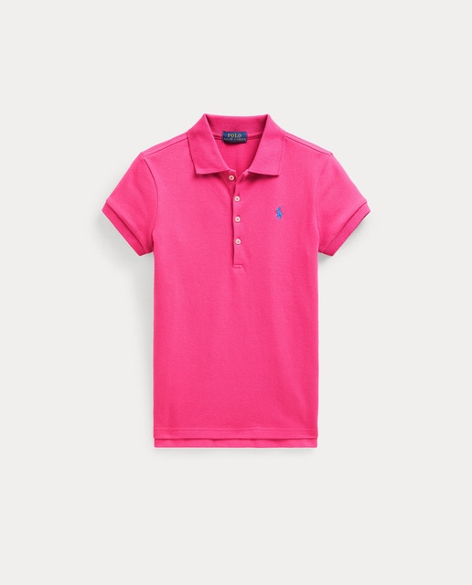 white polo with pink horse