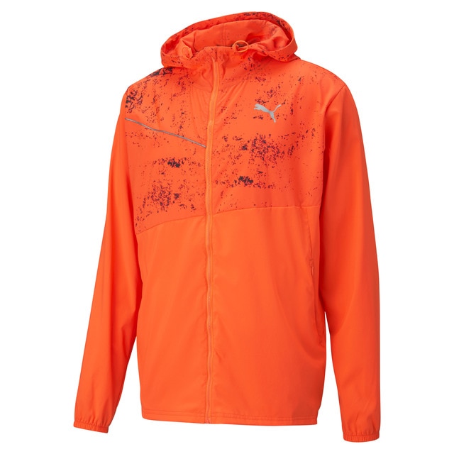 puma run graphic hooded jacket