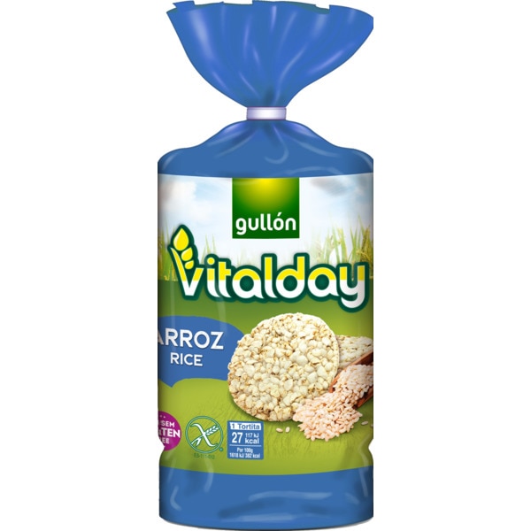 Tortitas de Arroz Viltaday sem Glúten embalagem 127 g