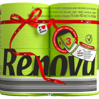 Renova Papel Higiénico Verde embalagem 4 unidades