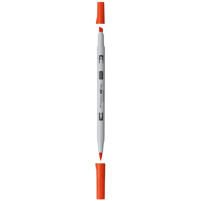 Rotulador Dual Brush ABT PRO Base Alcohol Doble Punta Tombow Red 905.