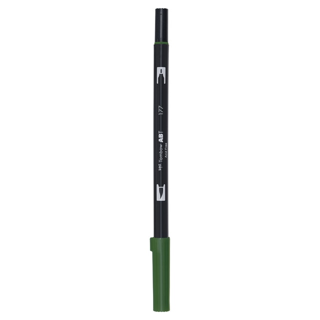 Rotulador Dual Brush ABT Doble Punta Acuarelable Tombow Dark Jade 177.