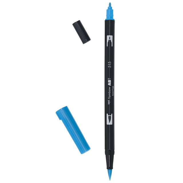 Rotulador Dual Brush ABT Doble Punta Acuarelable Tombow Light Blue 515.