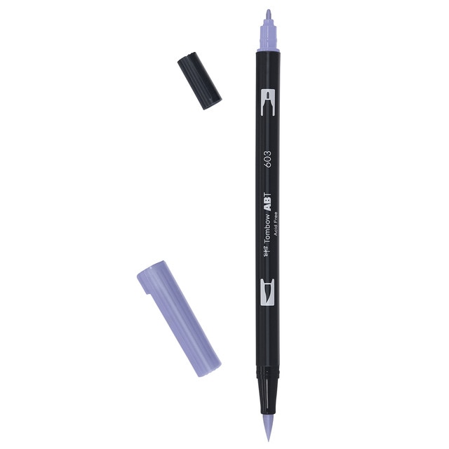 Rotulador Dual Brush ABT Doble Punta Acuarelable Tombow Perinwincle 603.