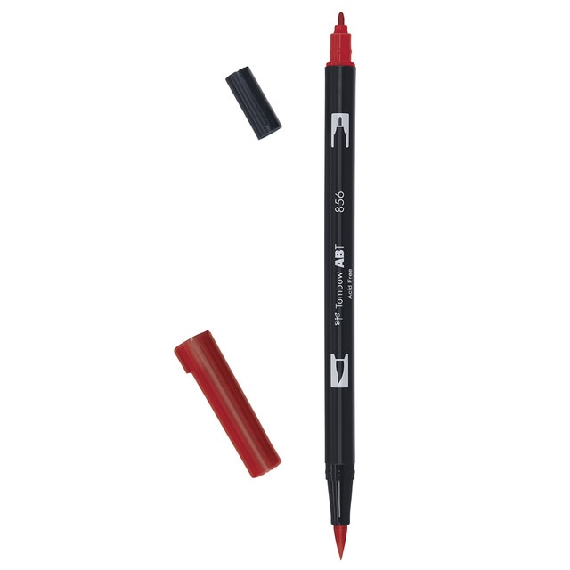 Rotulador Dual Brush ABT Doble Punta Acuarelable Tombow Chinese Red 856.