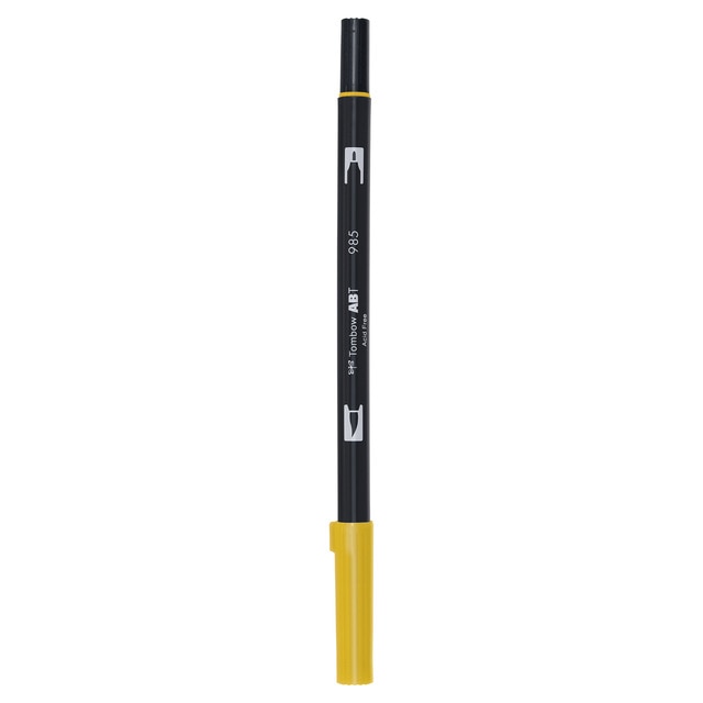 Rotulador Dual Brush ABT Doble Punta Acuarelable Tombow Chrome Yellow 985.