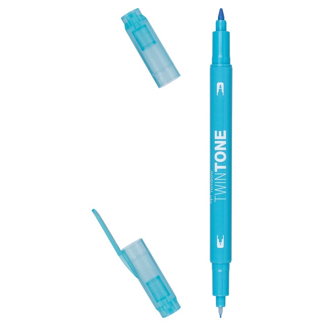 Rotulador Doble Punta TwinTone Base Agua Tombow Light Blue 13.